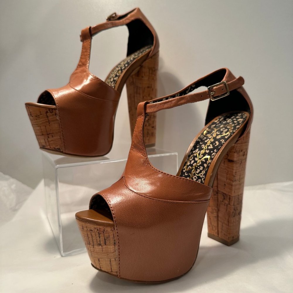 Jessica Simpson Brown Platform Heels